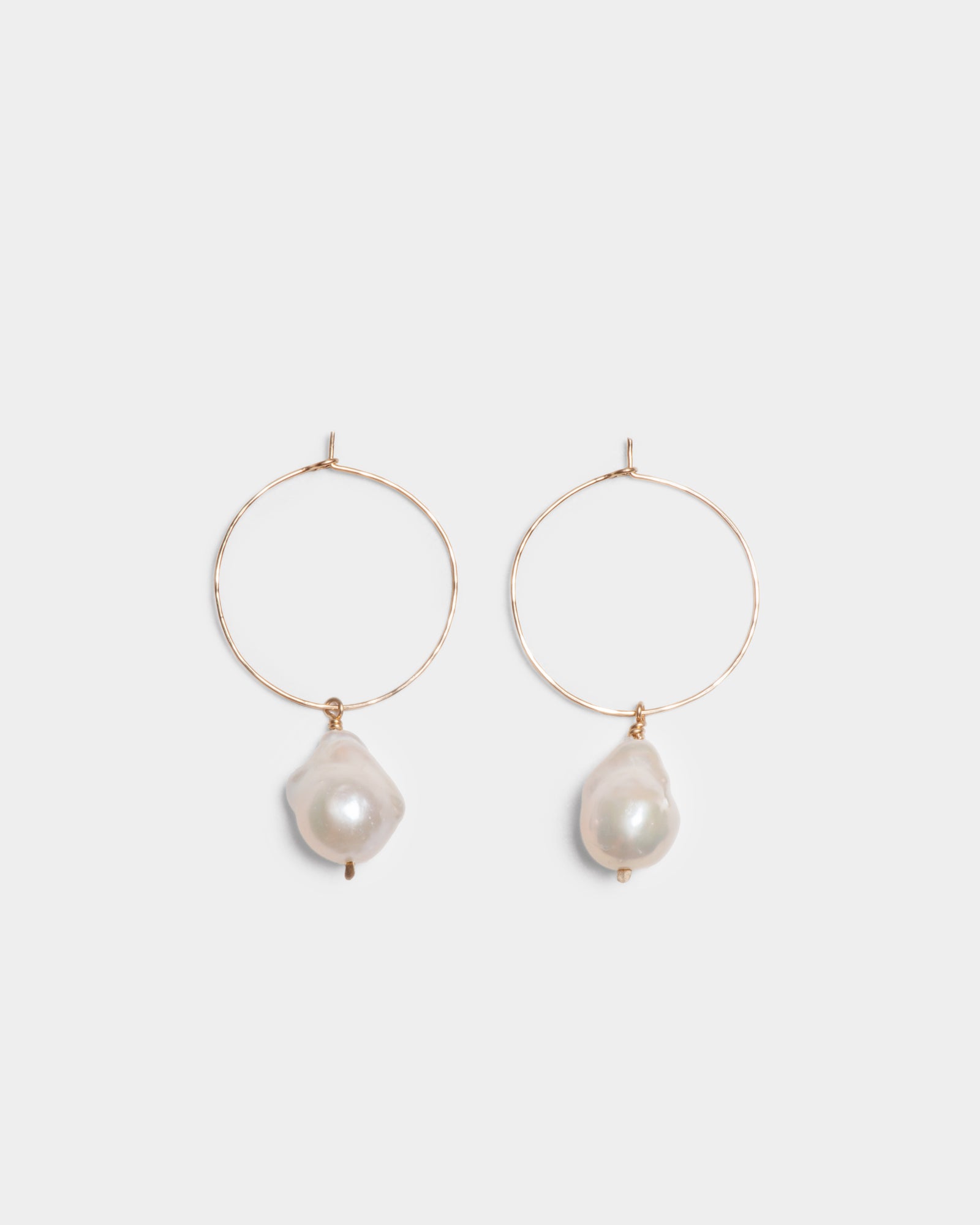 Baroque Pearl Drop Hoops