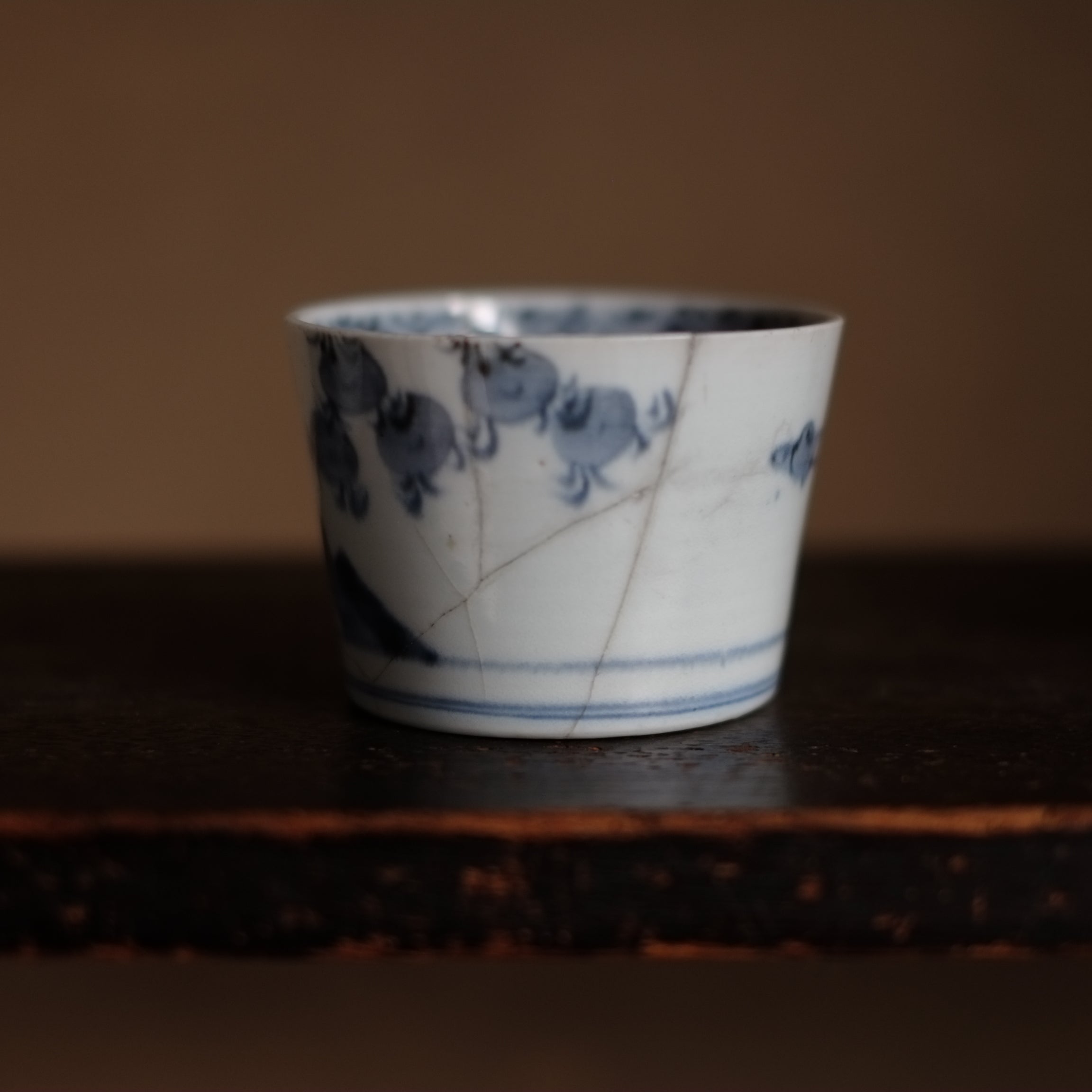 古伊万里 岩橘鵲図 蕎麦猪口 直し有 (江戸時代) – 逢季荘
