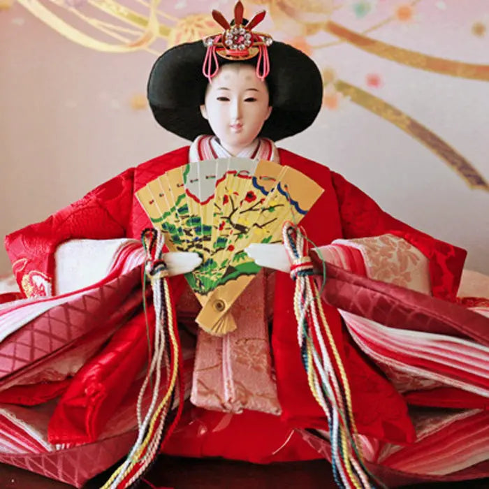 人数が5人でお顔が素敵な雛人形 しまえるタイプ【優里花雛】ひな祭りの