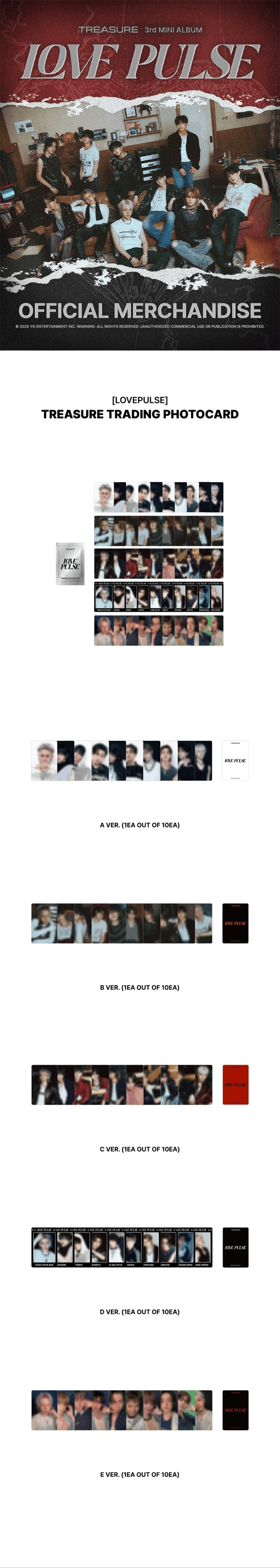 TREASURE - [LOVE PULSE] TREASURE TRADING PHOTOCARD