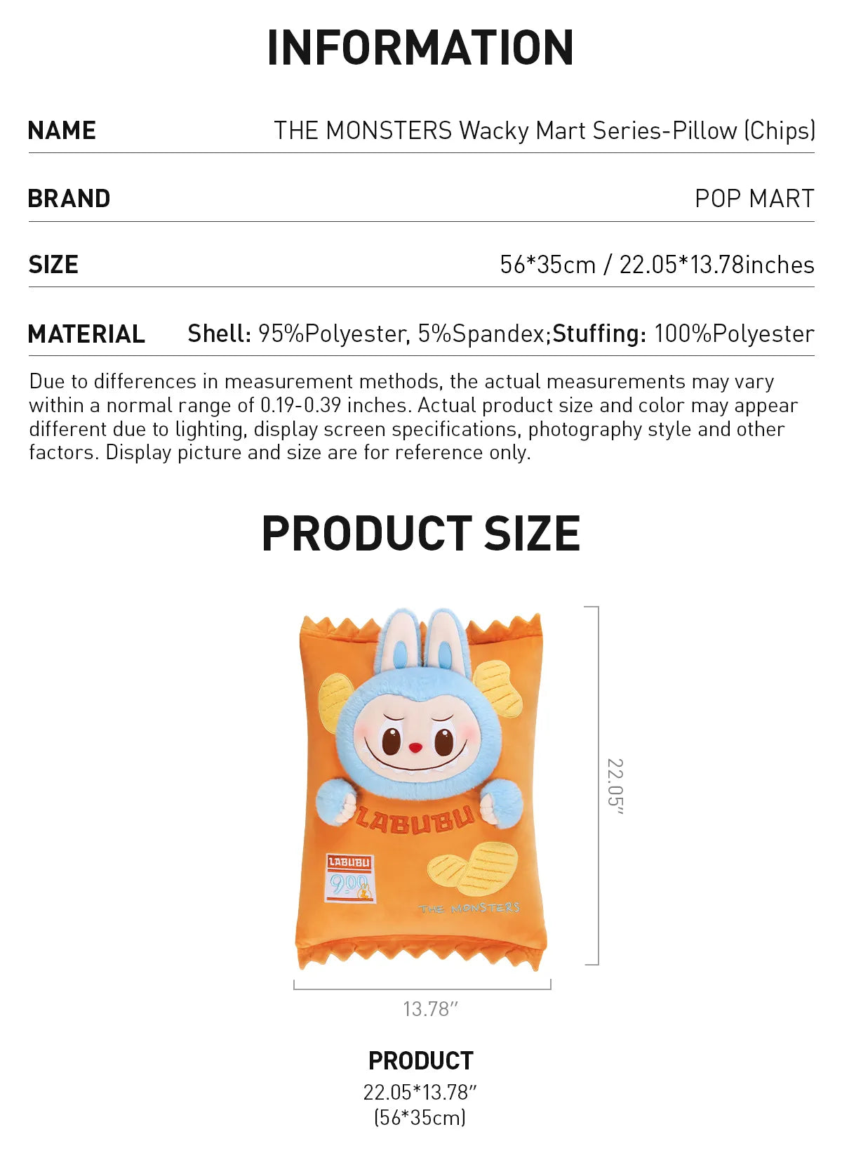 pre order] THE MONSTERS Wacky Mart Series-Pillow (Chips) – Little