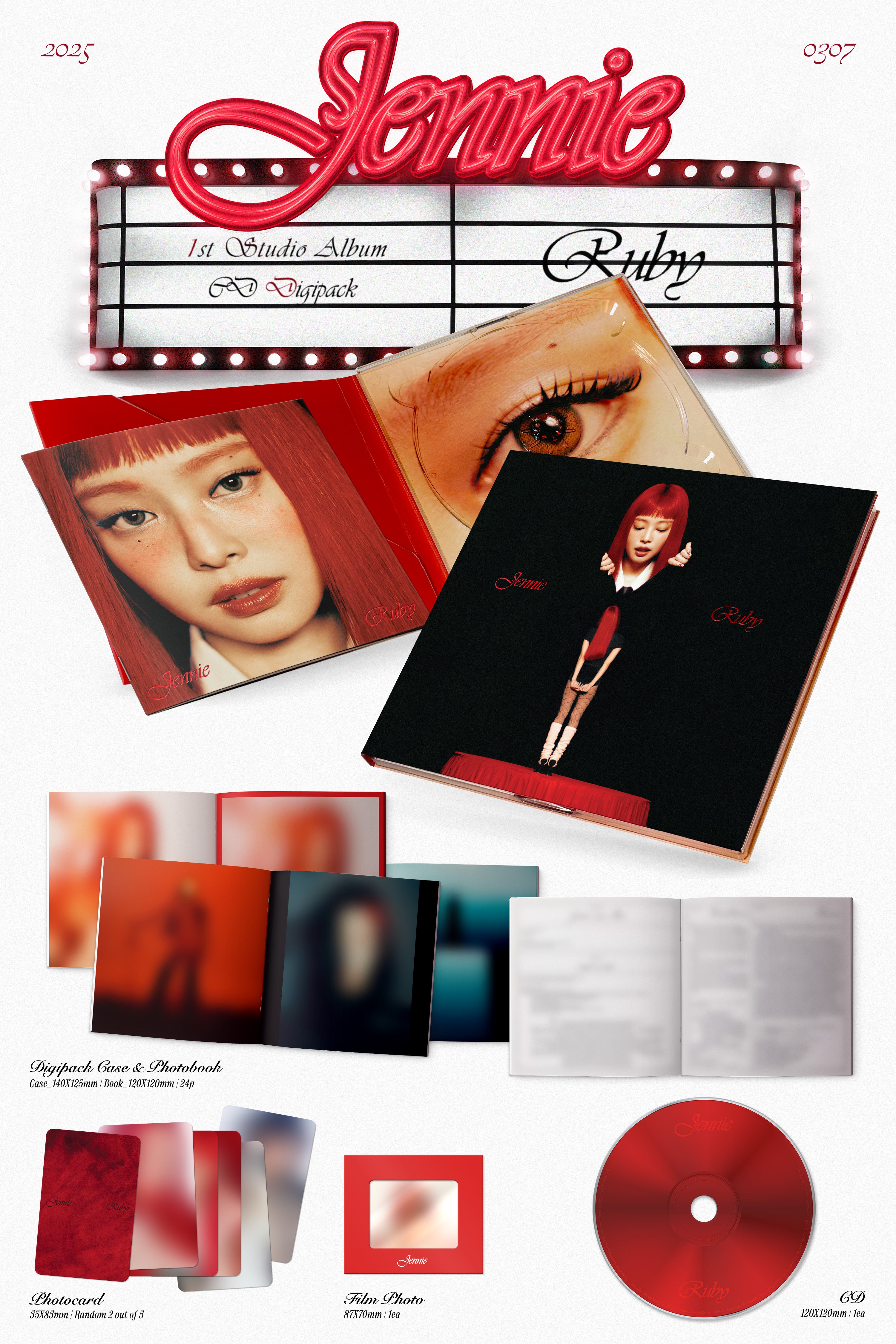 JENNIE The 1st Studio Album [Ruby] (CD Digipack) – Nemoz Shop Japan