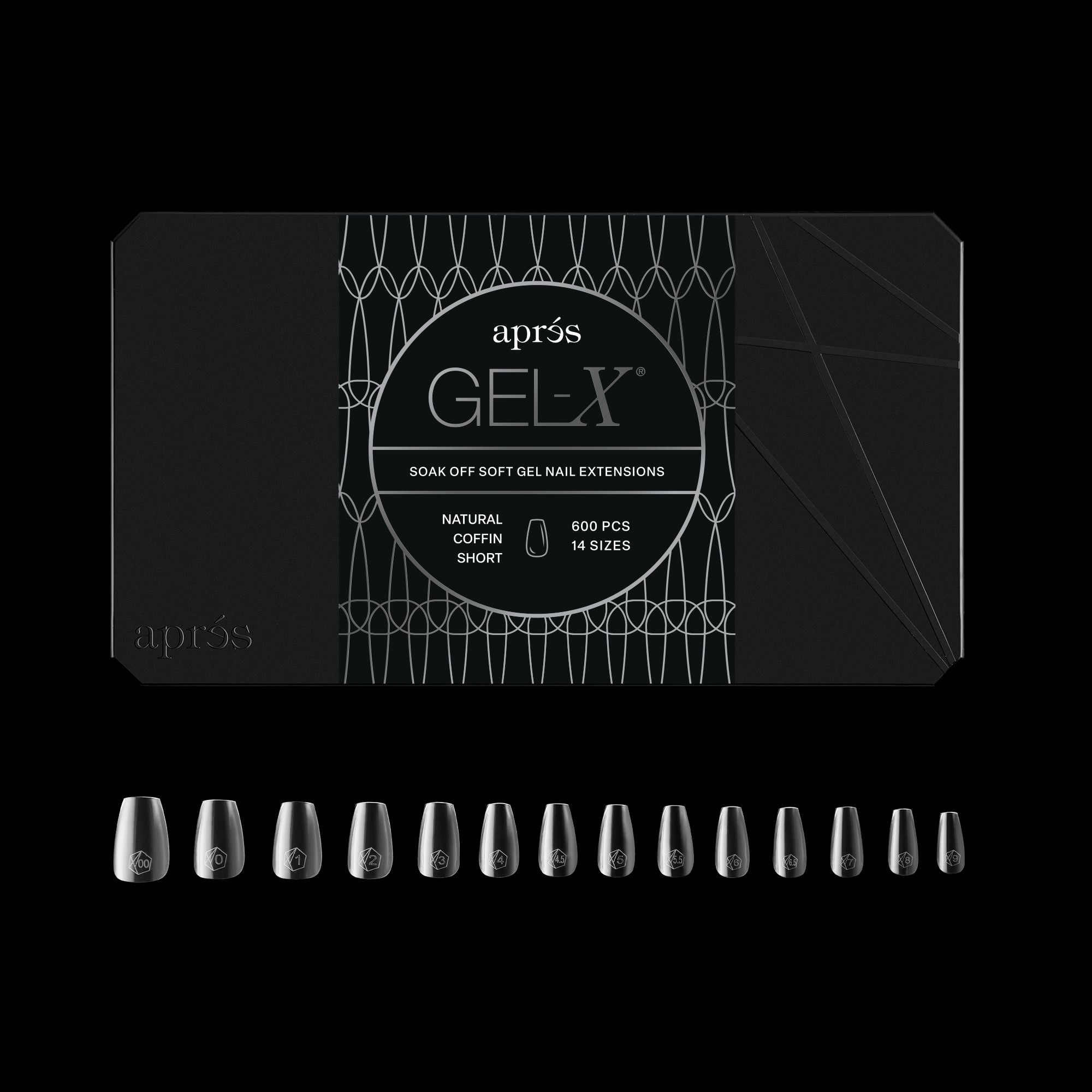 Gel-X® Natural Coffin Short Box of Tips - Pro (600pcs)