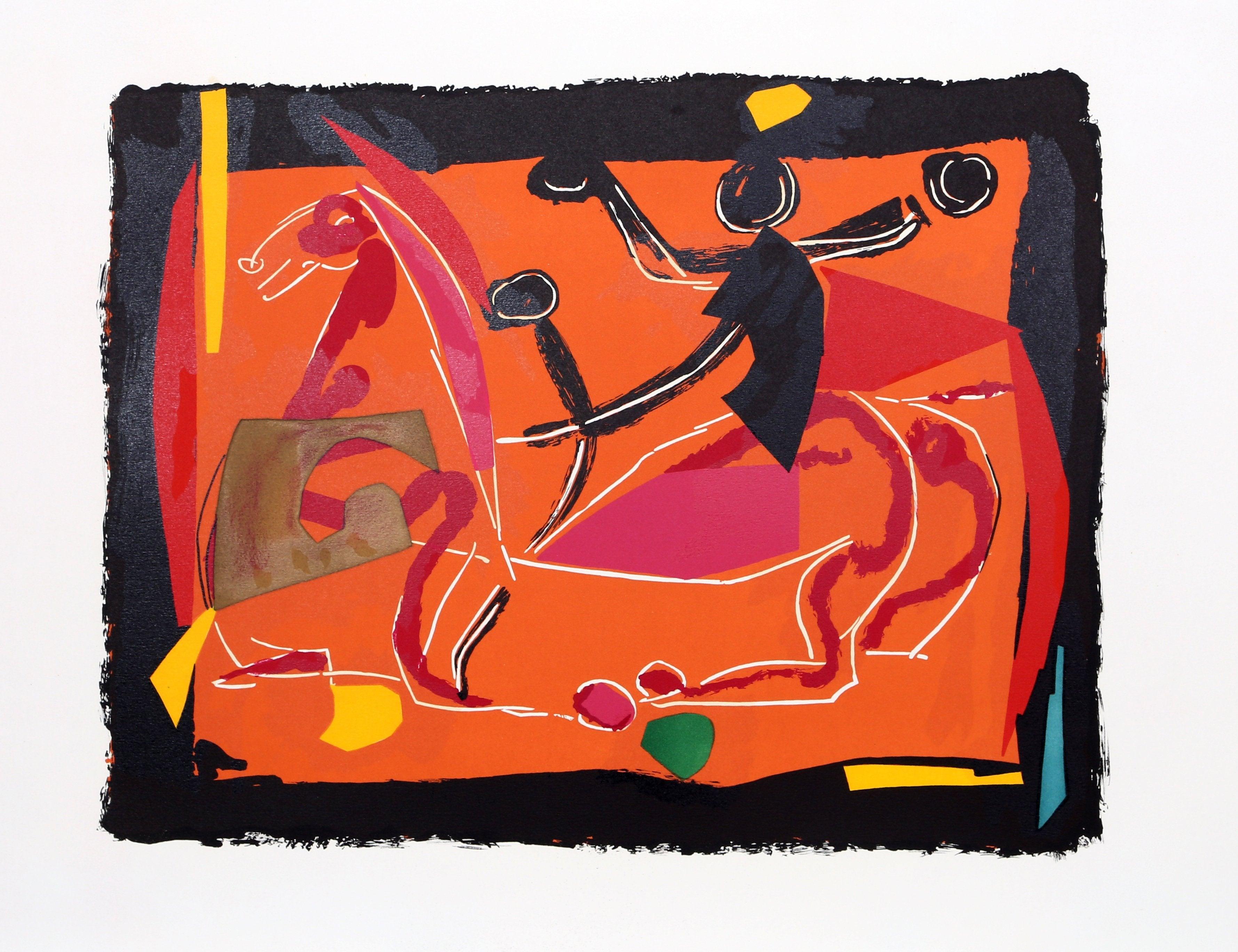 horse-and-rider-lithograph-or-
