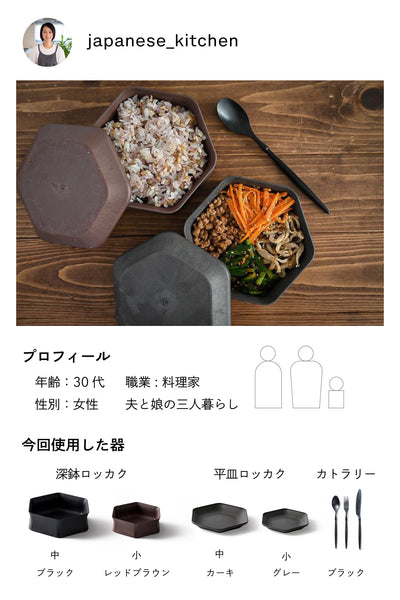 ARASヒートコレクション：「深鉢ロッカク中・小」と「平皿ロッカク中