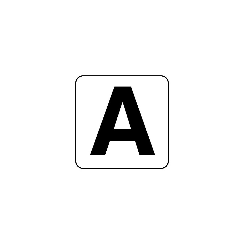 アルファベットステッカー(中)5枚入 A (845-81A) - 安全用品・工事看板