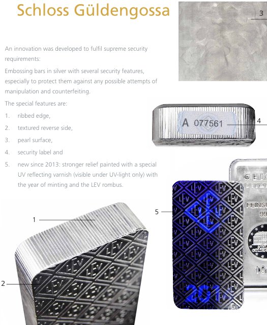 10 oz Silver Geiger Security Line Bars - Silver.com