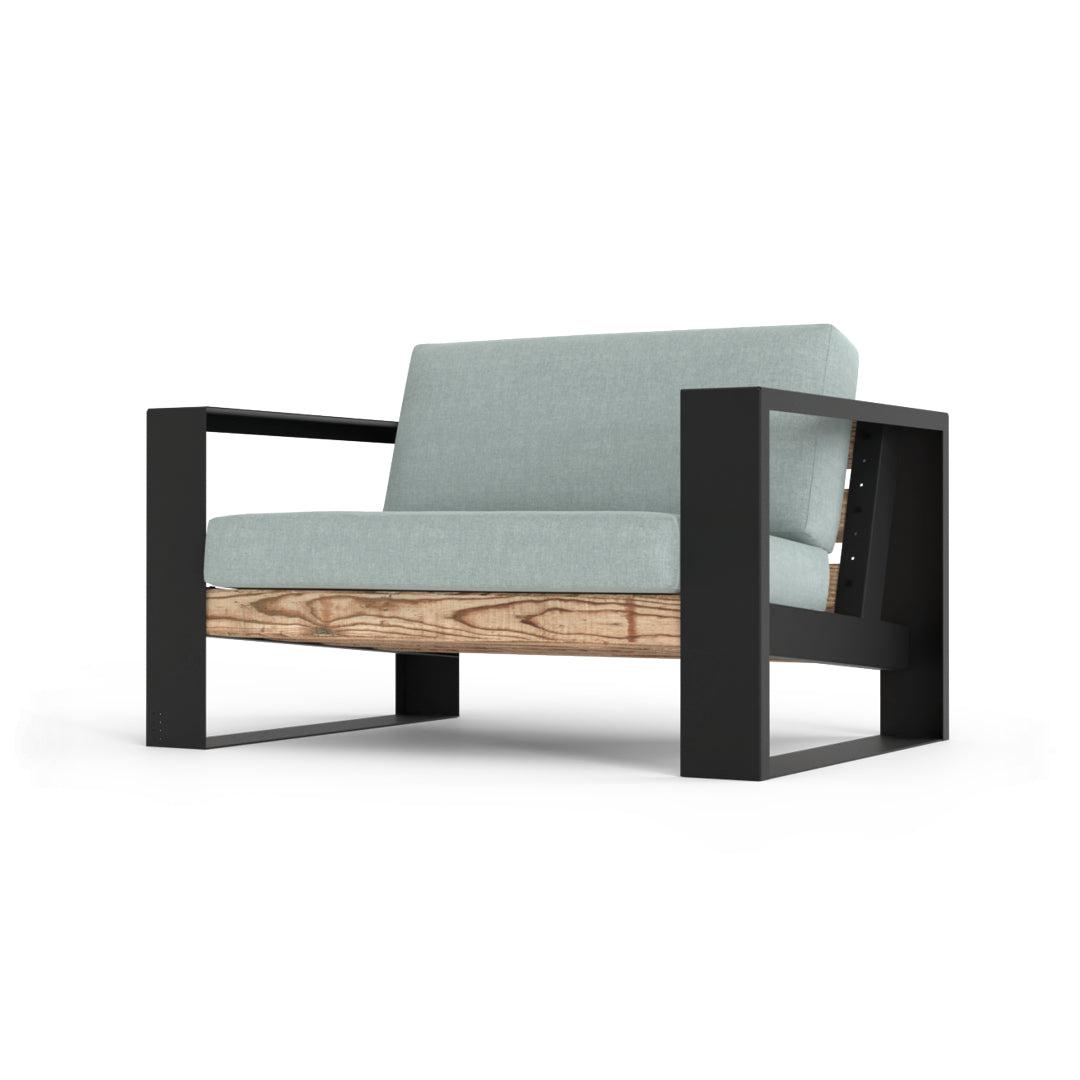 Toja Grid Modern Muskoka Large Chair Kit with Cushions - Patio