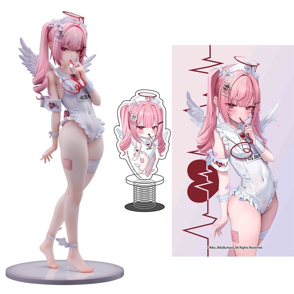 見習ナース 月夜見あい 1/6 完成品フィギュア[Bibi Buttons] 特典】見習ナース 月夜見あい 1/6 完成品フィギュア[Bibi Buttons
