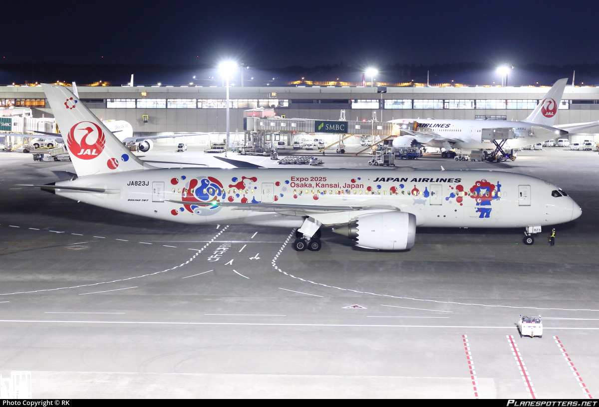 JA823J Japan Airlines Boeing 787-8 Dreamliner Photo by RK | ID