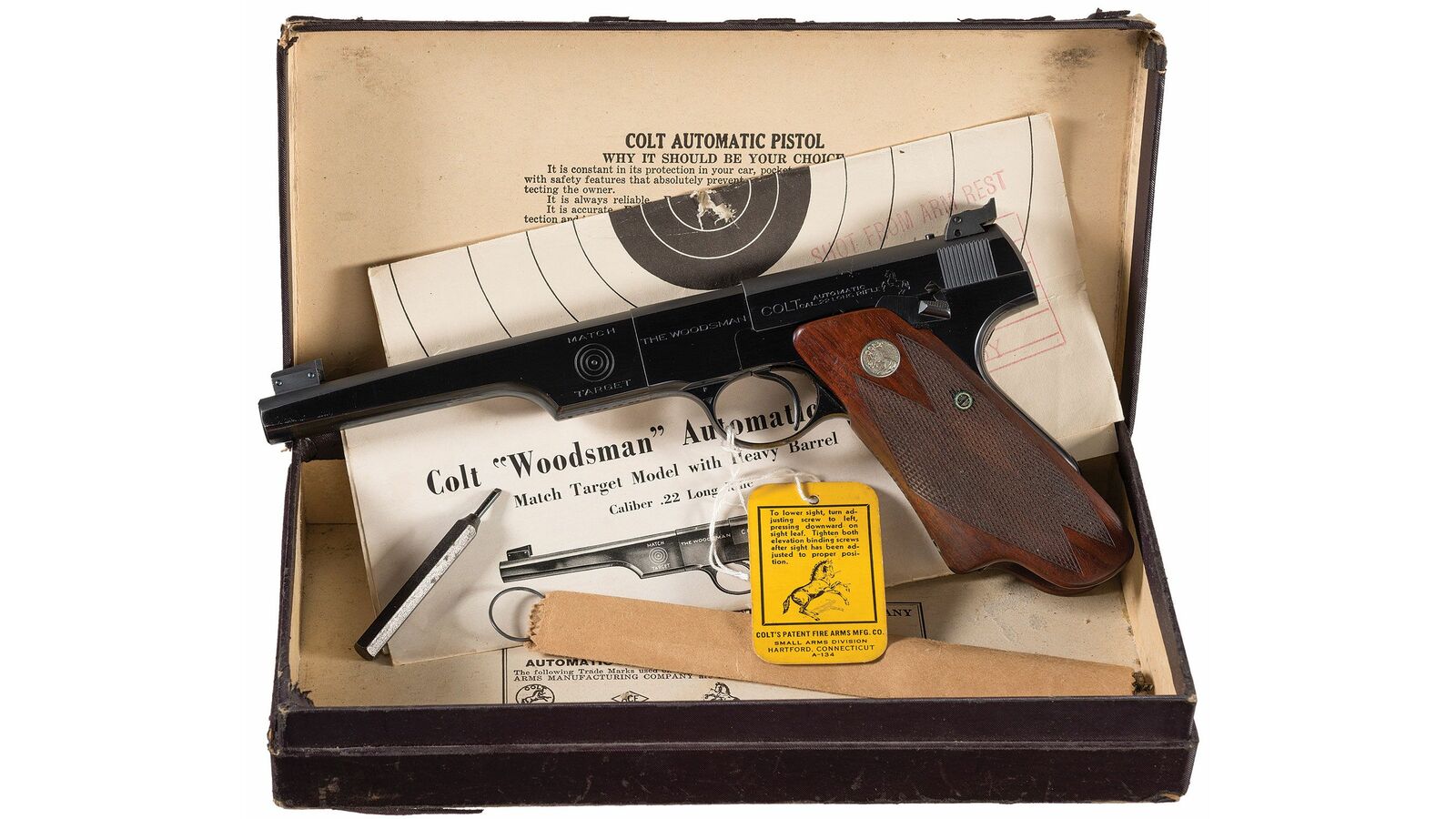 Pre-War Colt First Series Match Target Woodsman Pistol, Box | Rock