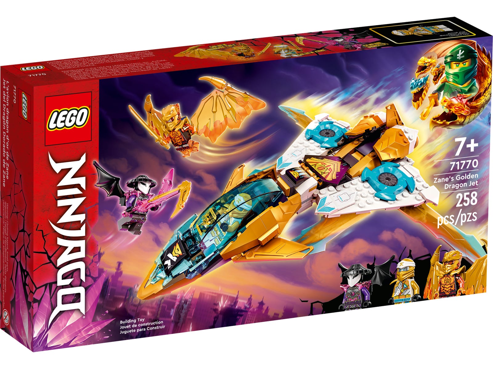 Review: 71770-1 - Zane's Gold Dragon Jet | Rebrickable - Build