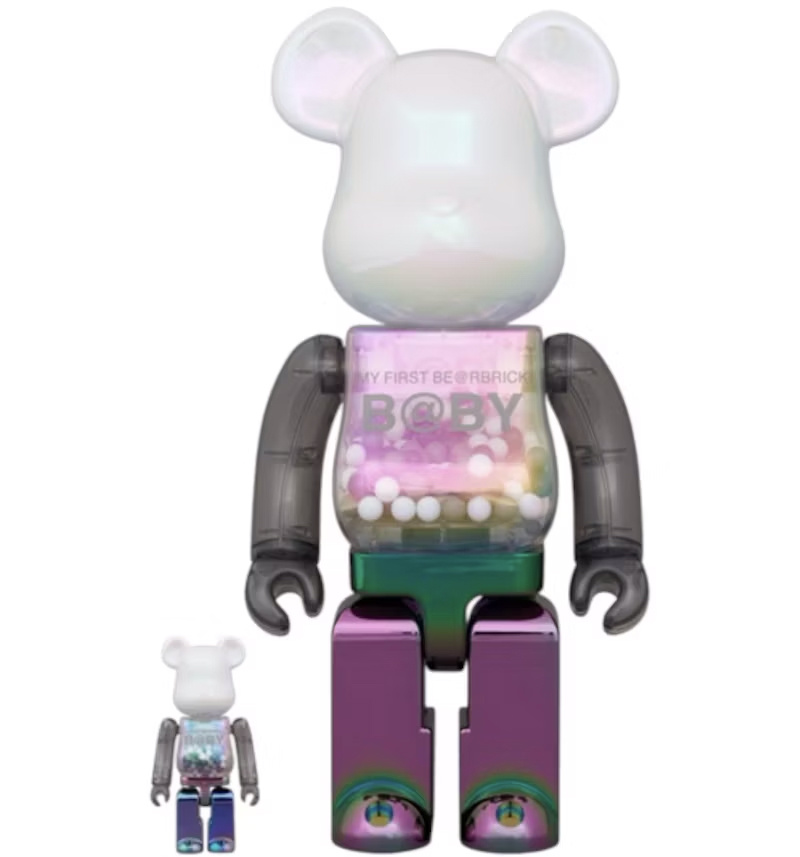 100% & 400% Bearbrick - My first Bearbrick Baby (MUTANT) - Mintyfresh