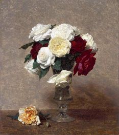 Still Life of Pink and Red Roses | Fantin-Latour | Painting