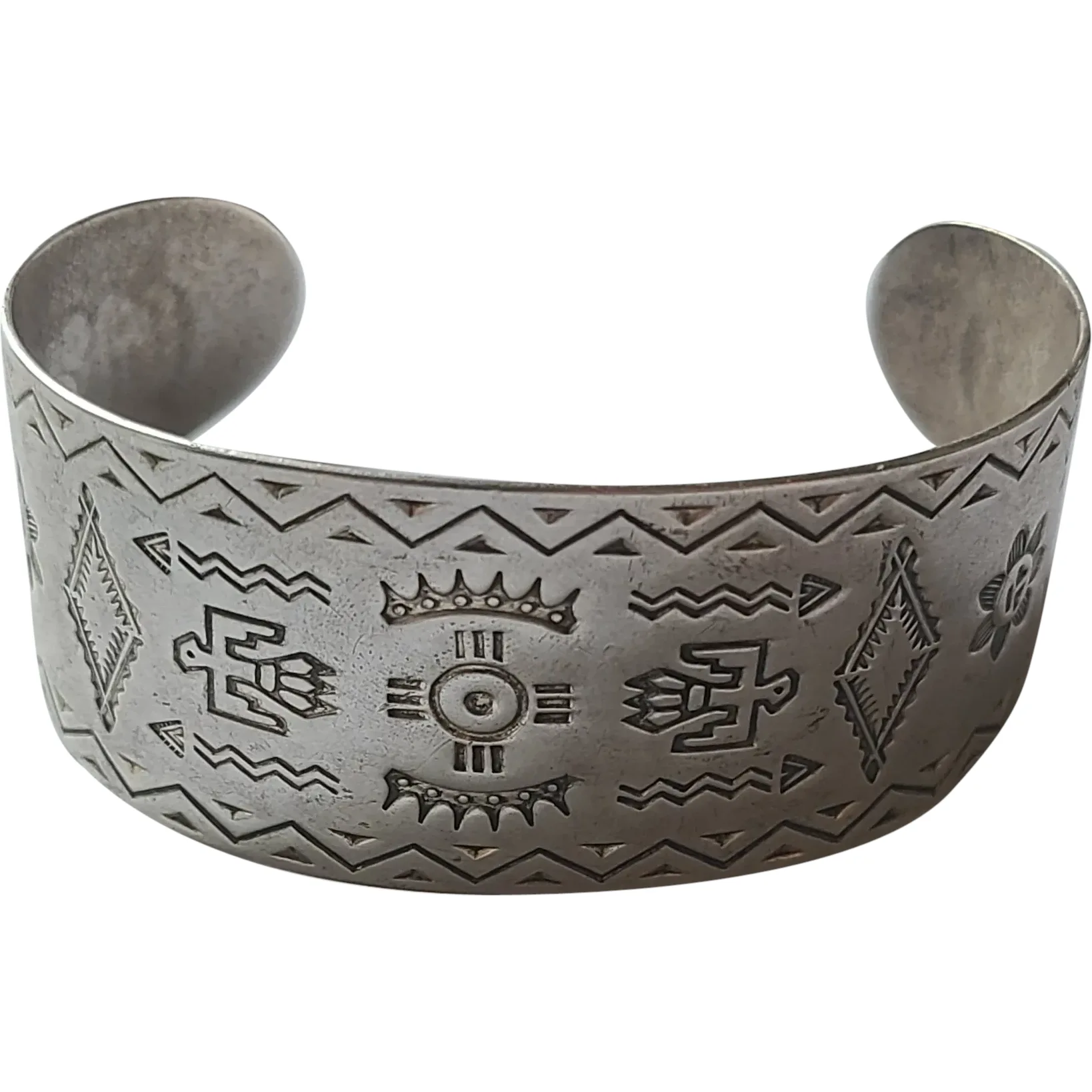 Vintage Fred Harvey Era Style Cuff Bracelet Native American Zuni