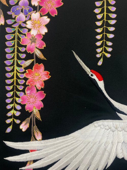 色打掛からつくるアートパネル vintage 刺繍着物 和モダン 和風