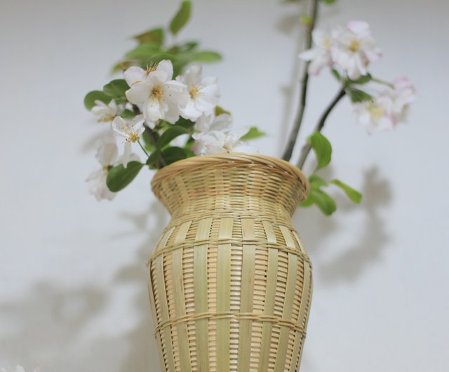 12%OFF】竹編みシリーズ | 竹編み花器 | 防漏瓶入り水瓶 | 伝統民芸品