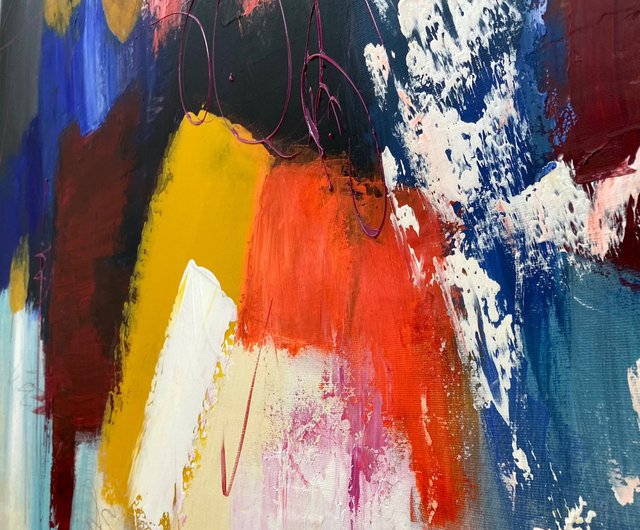 モダンアート 絵画 額縁 女性 青 グレー 50×40 シンプルさ