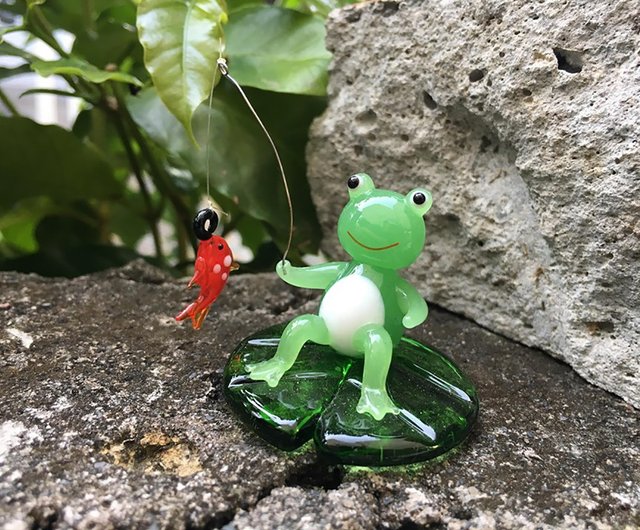台湾 かわいいカエル釣り手作りガラス 新中硝子 | セントラルガラス