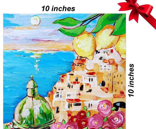 送料無料】ウクライナ イタリア 絵画 ポジターノ フルーツ オリジナル