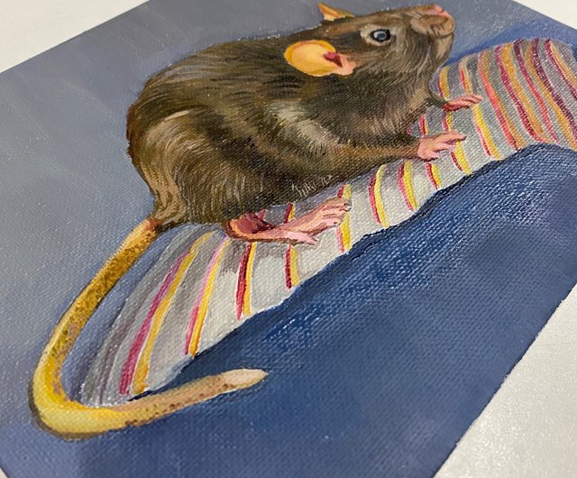 ロシア ネズミ原画 動物アートワーク 油絵 ArtLizzi - Pinkoi