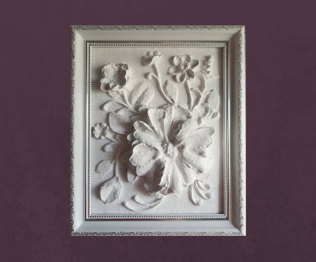 ロシア しっくいの壁の芸術植物の彫刻額縁入りウォールアートレリーフ