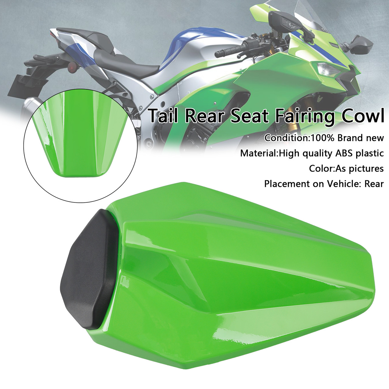 2016-2025 Kawasaki Ninja ZX-10R Tail Rear Seat Fairing Cowl Green