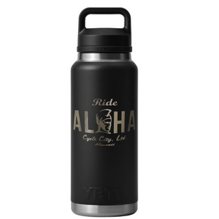 Hawaii Exclusive YETI Red Rambler 36 oz Water Bottle Ride Aloha Design