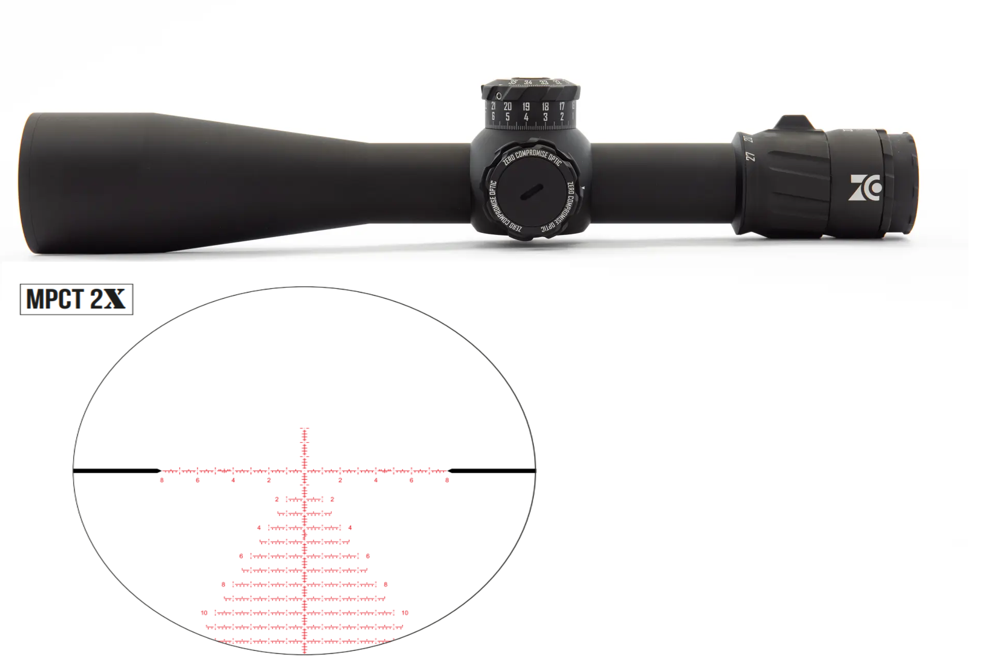 Zero Compromise Optic ZC527 5-27x56 Locking Turret MPCT-2X