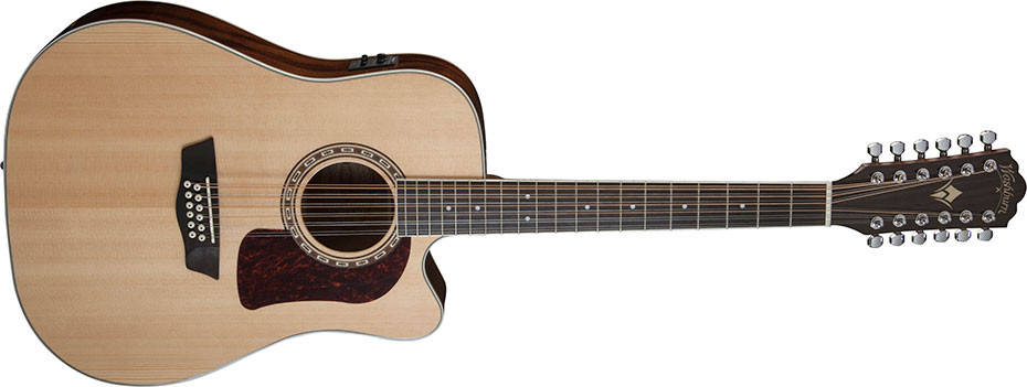 Washburn Heritage D10SCE-12 String A/E Dreadnought, Solid Sitka