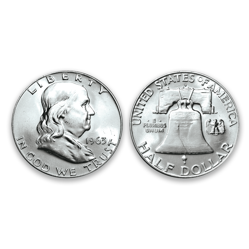Brilliant Uncirculated Franklin Half Dollar Rolls - National