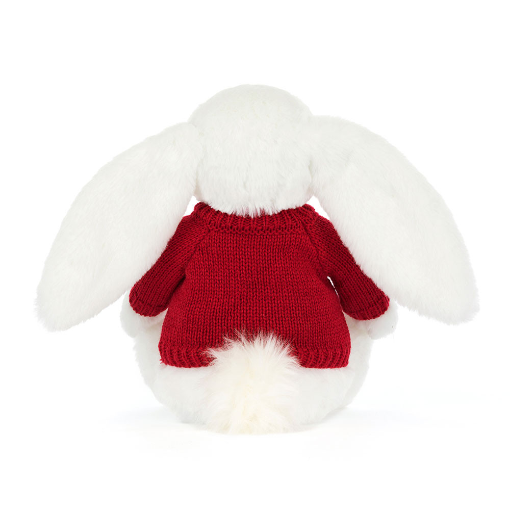 Bashful Luxe Bunny Luna with Personalized Red Jumper - Official