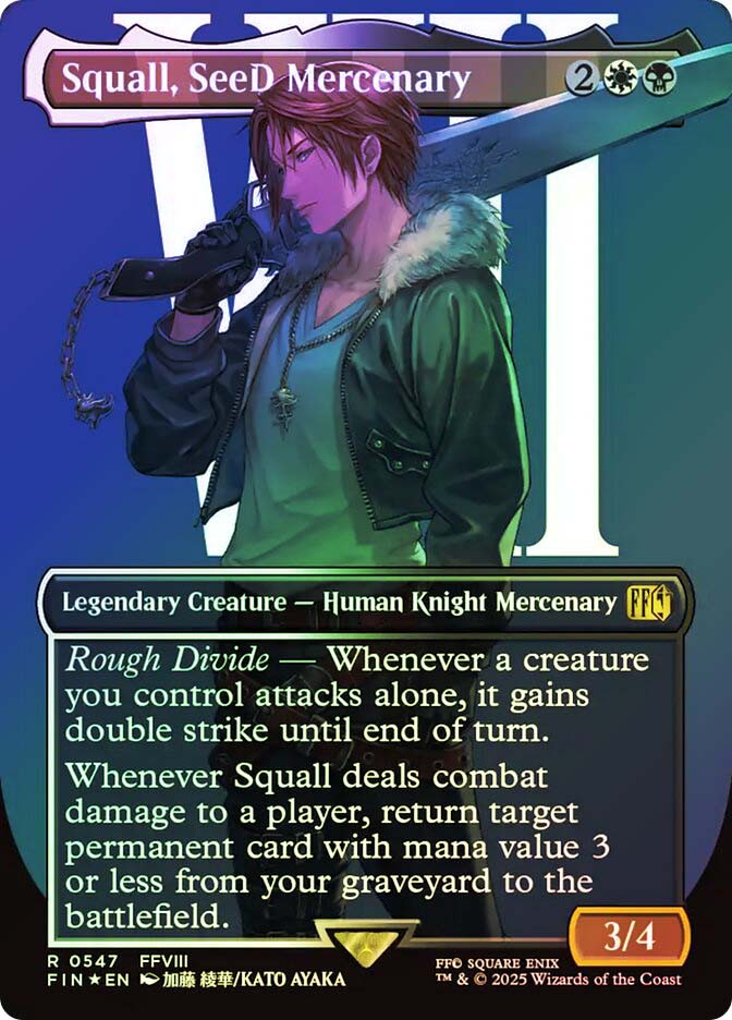 MTG SeeDの傭兵、スコール ボーダーレスプロモ Foil 英語版① MTG SeeD