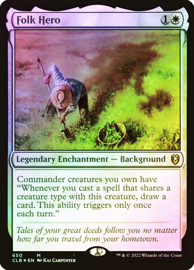 MTG FOIL Folk Hero - Commander Legends: Battle for Baldur's Gate