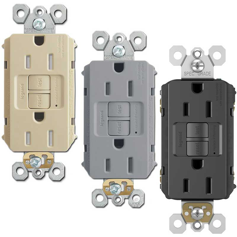 GFCI Outlet Plugs Tamper Resistant Self Test 15A | Kyle Switch Plates