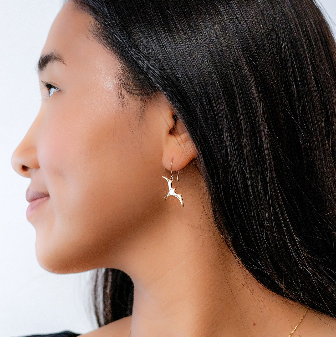 14K Hawaiian 'Iwa Earrings | Royal Hawaiian Heritage Jewelry