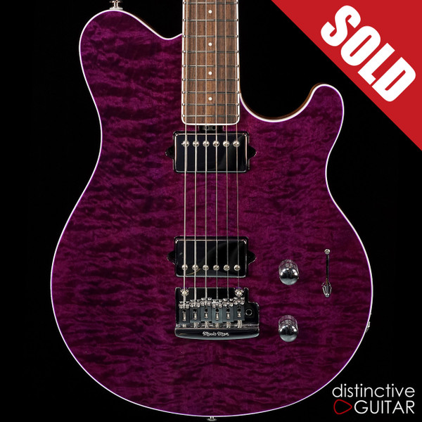 Ernie Ball Music Man Axis Super Sport BFR #5-Purple Quilt