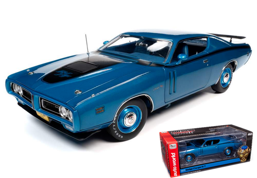 1/18 Auto World 1970 Dodge Charger R/T SE (Blue) Diecast Car Model