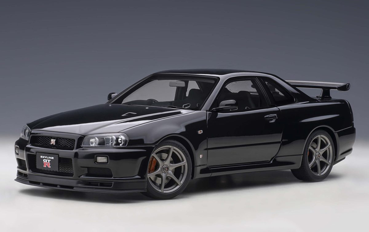 1/18 AUTOart Nissan Skyline GT-R GTR R34 V-Spec II (Black Pearl