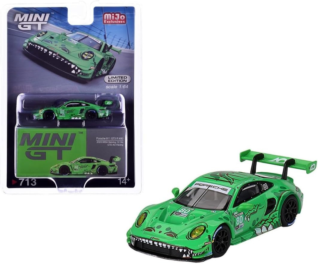 1/64 Mini GT 2023 Porsche 911 GT3 R #80 GTD AO Racing IMSA Sebring