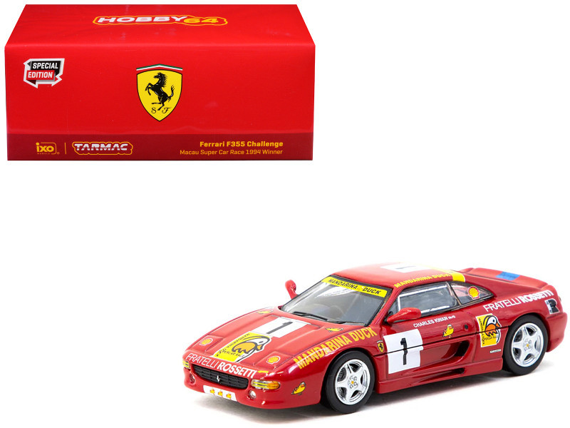 1/64 Tarmac Works Ferrari F355 Challenge #1 (Red) Car Model
