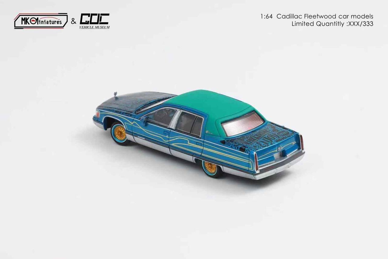 1/64 GOC & MK Miniatures Cadillac Fleetwood Lowrider (Blue