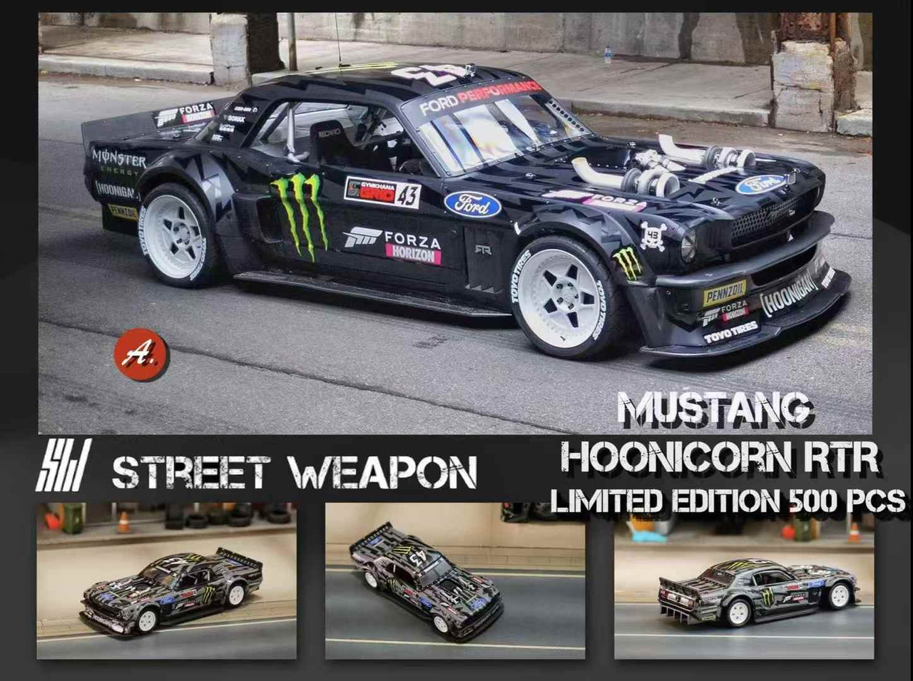 1/64 SW 1965 Ford Mustang Hoonicorn RTR V3 Horzon Monster Diecast
