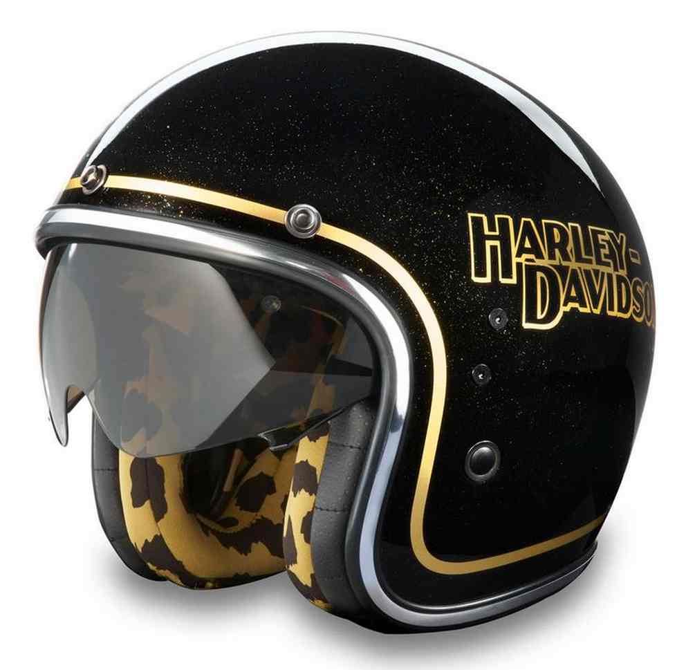 Harley-Davidson® X14 Sun Shield 3/4 Helmet – Gloss Metallic Black