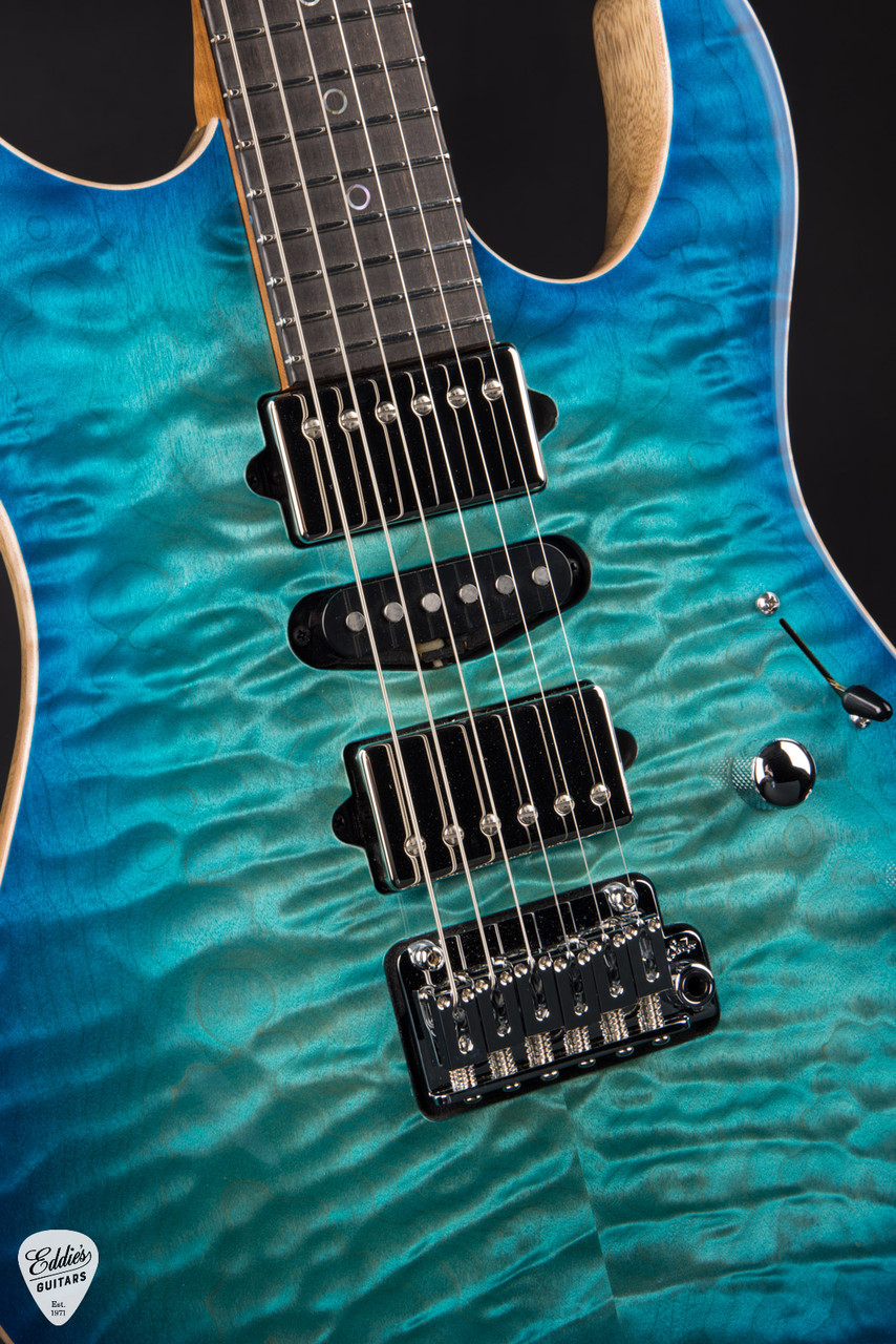 Suhr Modern Quilt Maple & Black Limba - Bahama Blue Burst