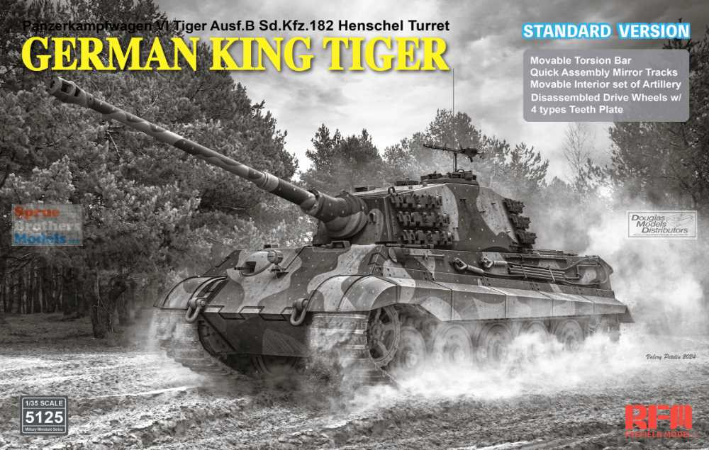 RFMRM5125 1:35 Rye Field Model King Tiger Sd.Kfz.182 Henschel