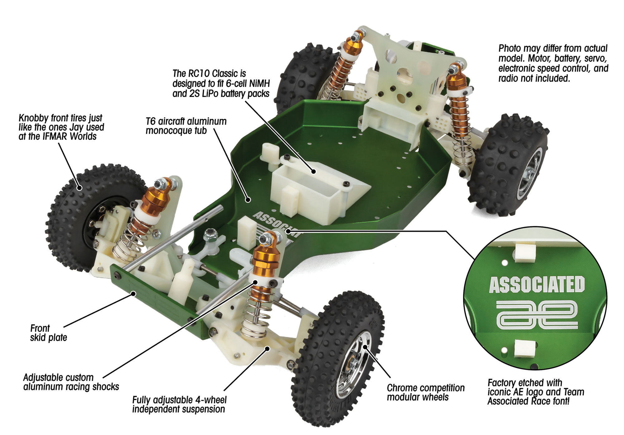 RC10 40th Anniversary Green Edition Kit - Associated Electrics