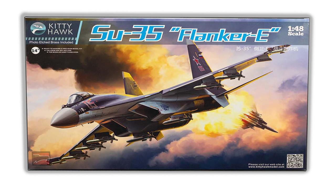 1/48 Kitty Hawk Su-35 Flanker-E Plastic Model Kit - Squadron.com