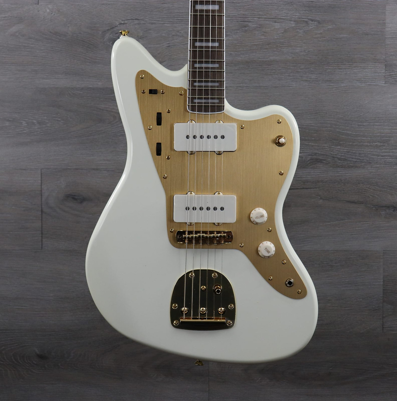 Squier 40th Anniversary Gold Edition Jazzmaster Olympic White