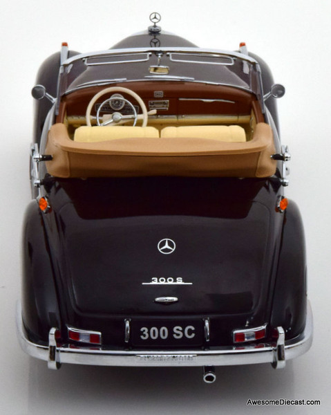 KK Scale 1:18 1957 Mercedes Benz 300 SC Cabriolet, Black